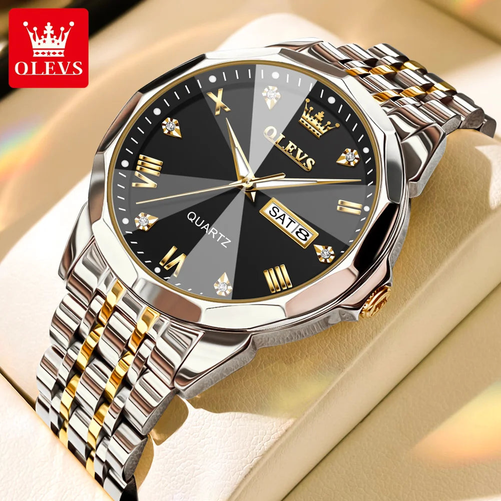 OLEVS 9931 Luxury Couple Quartz Watch