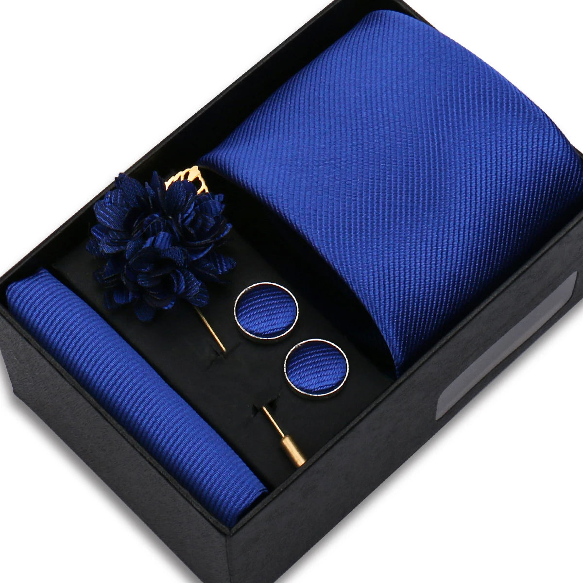 Men’s Solid Color Tie & Accessories Set
