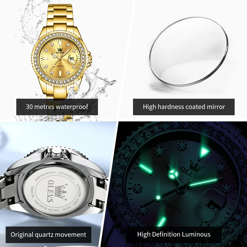 OLEVS Women’s Elegant Quartz Watch Gift Set