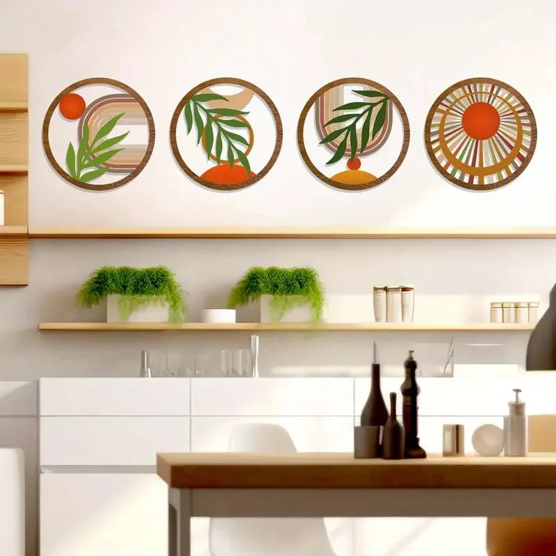 Bohemian Round Wooden Wall Art