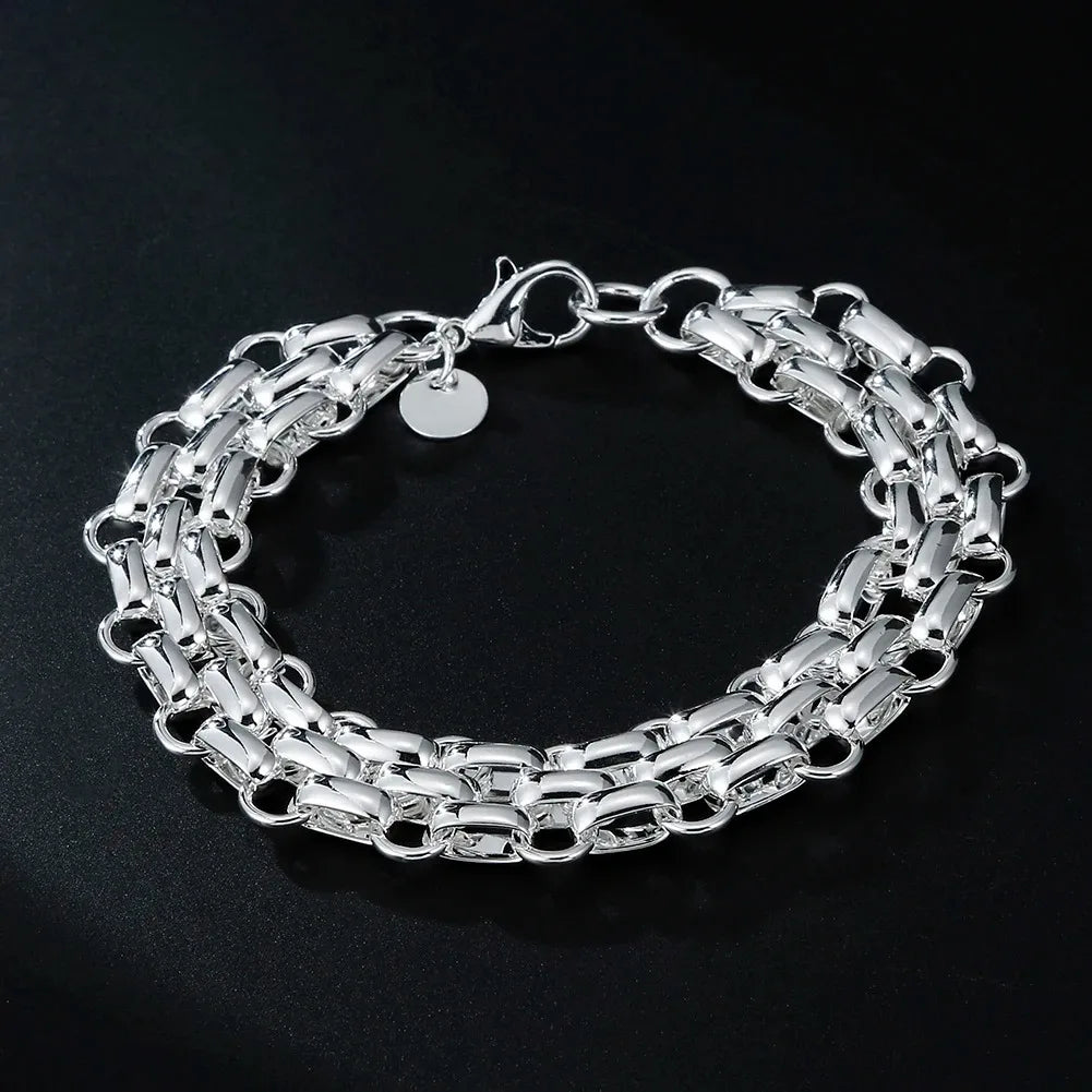925 Sterling Silver Chain Bracelet for Men & Women – Elegant Classic Design