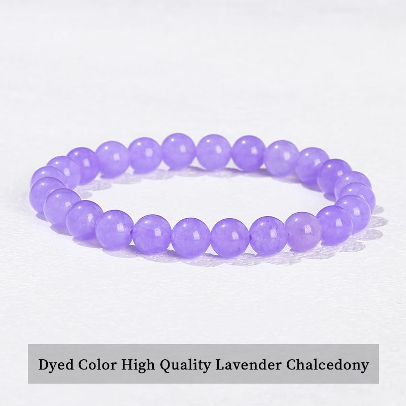 Natural Stone Bead Bracelet – Amethyst, Tiger Eye & Crystal Design for Men & Women