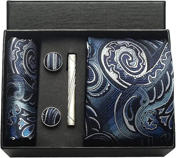 Luxury Silk Paisley Men’s Tie Gift Set