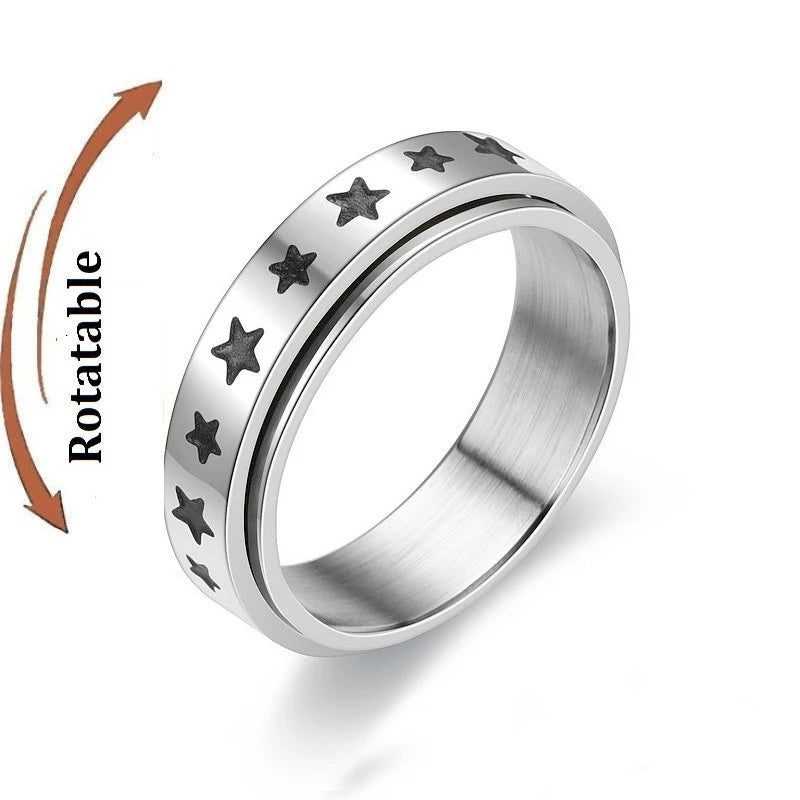 Stainless Steel Rotating Couple Spinner Rings