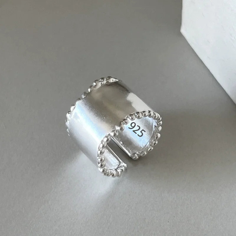 925 Sterling Silver Retro Flower Ring