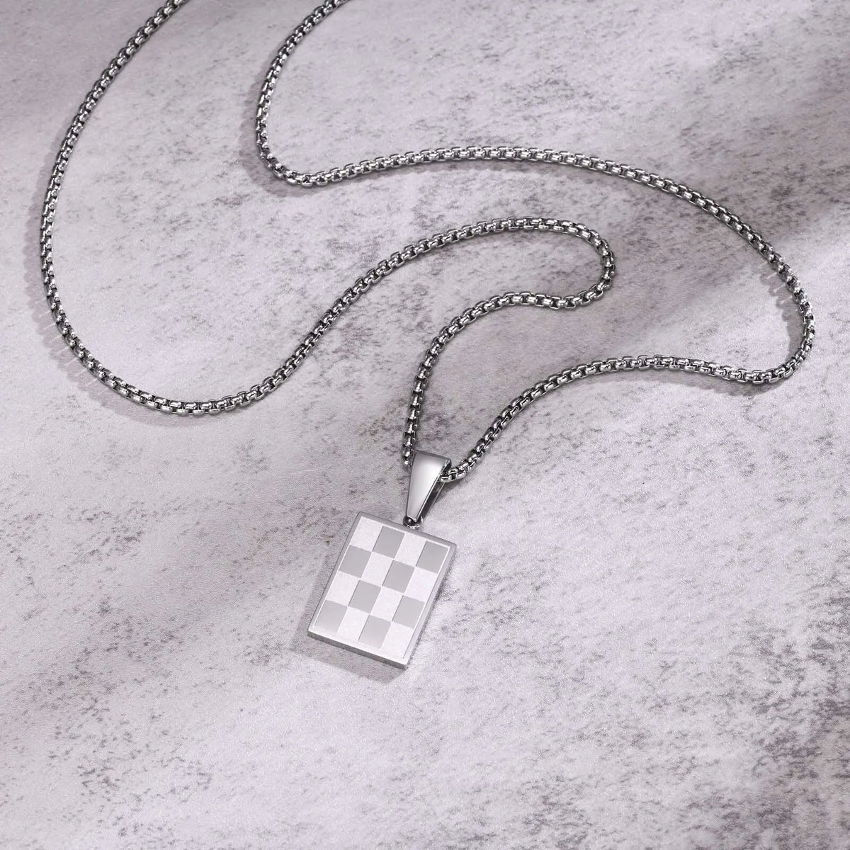 Vnox Men’s Small Stainless Steel Dog Tag Necklace