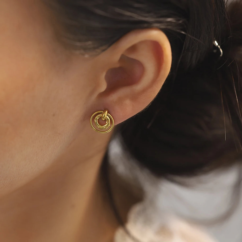 18K Gold-Plated Necklace and Earring Set