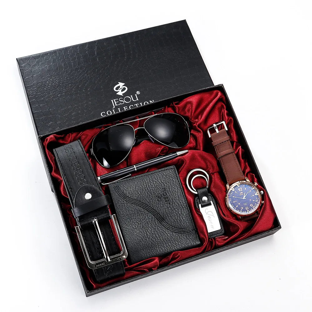 Men’s 6‑in‑1 Watch, Wallet & Accessories Set