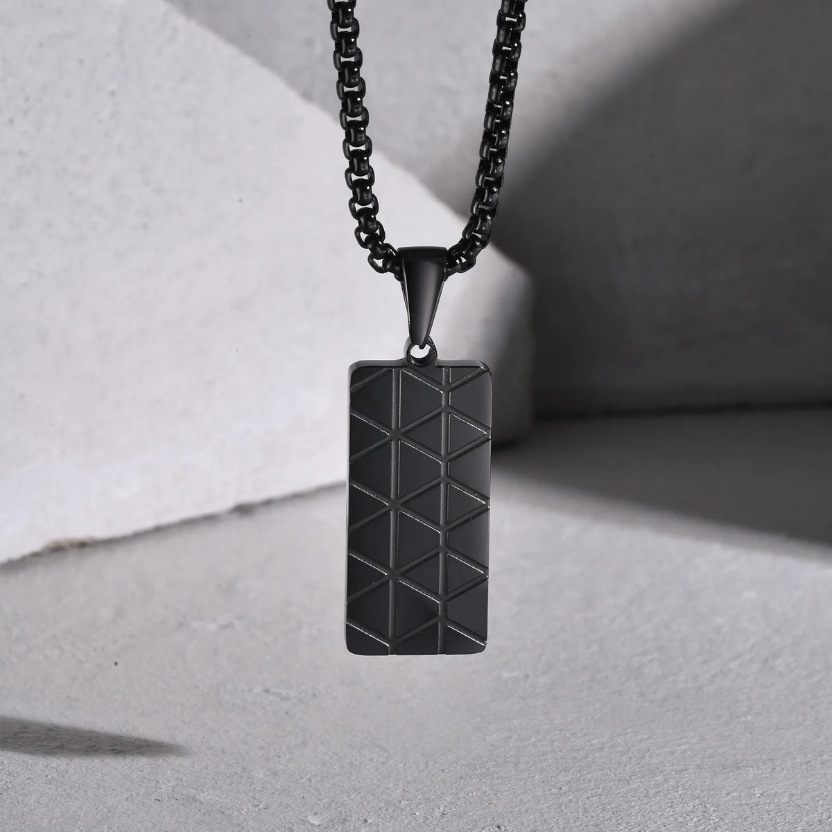 Vnox Men’s Small Stainless Steel Dog Tag Necklace
