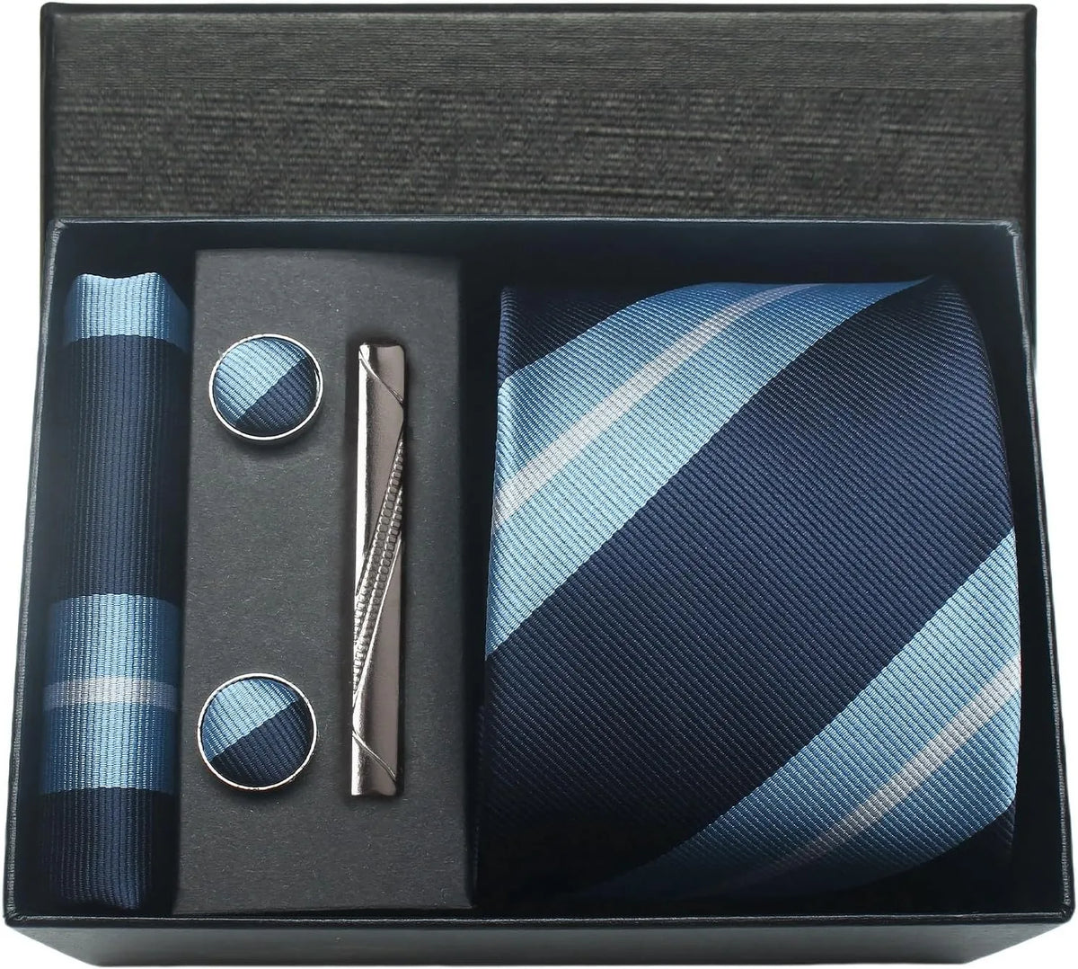 Men’s 100% Silk Tie Set with Gift Box