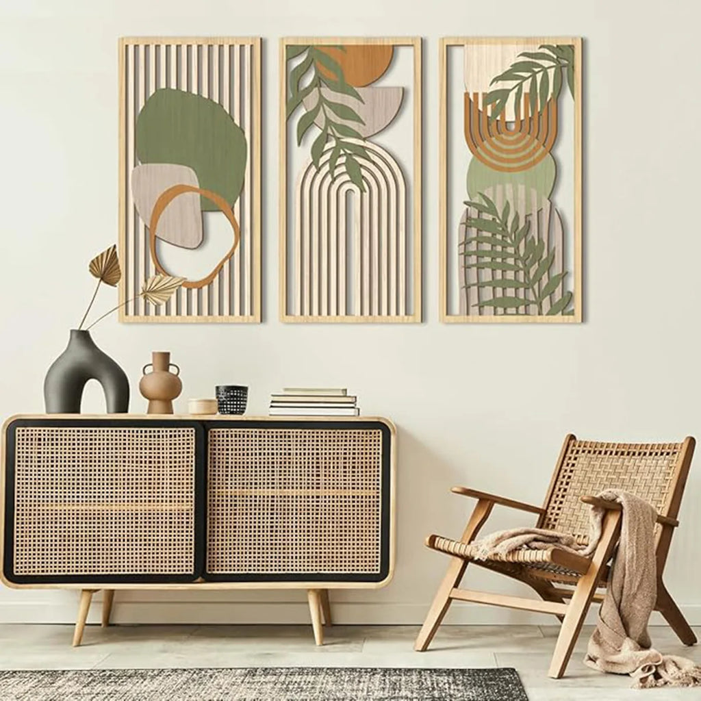 Bohemian Geometric Wooden Wall Art