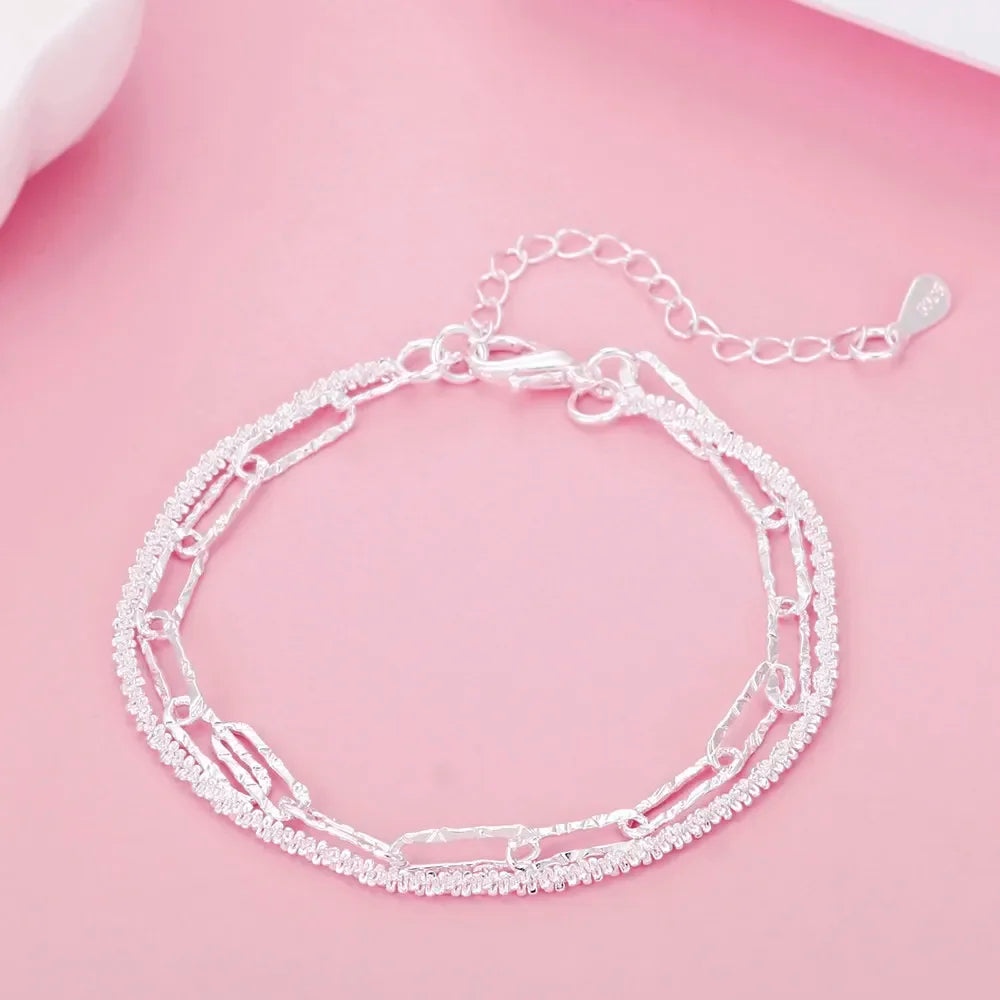 925 Sterling Silver Chain Bracelet for Men & Women – Elegant Classic Design
