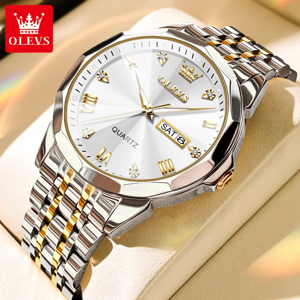 OLEVS 9931 Luxury Couple Quartz Watch