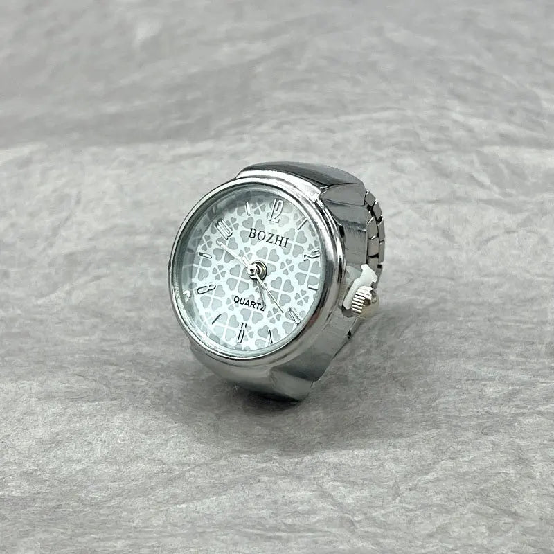 Vintage Quartz Finger Watch Ring Unisex