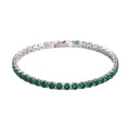 4mm Cubic Zirconia Tennis Bracelet – Elegant Gold & Silver Design