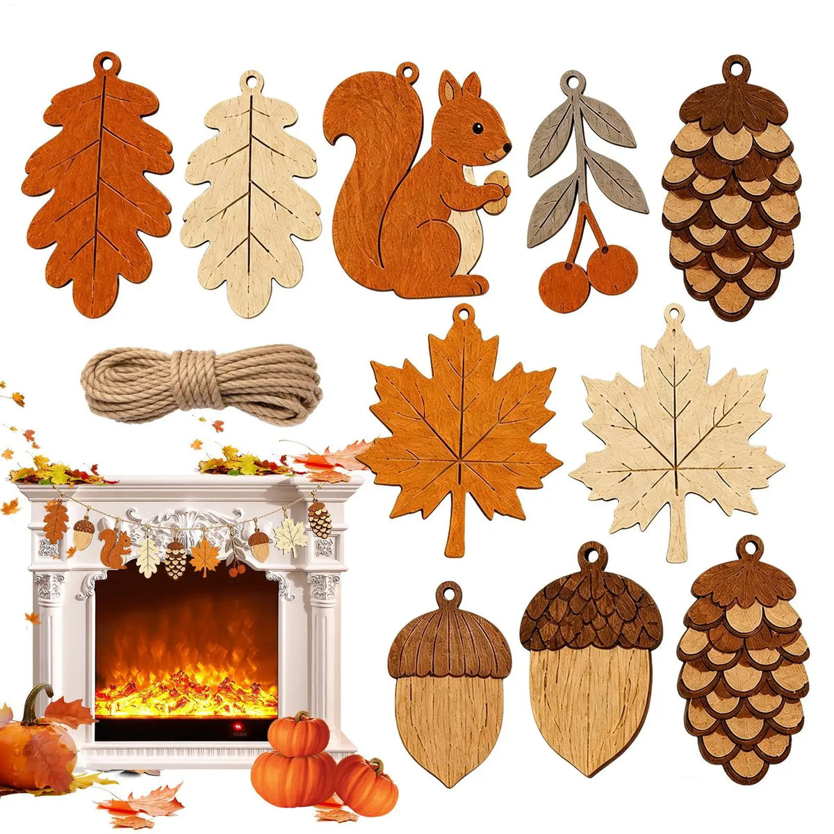 Autumn Wooden Garland