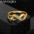 Gold Plated Zircon Bowknot Ring