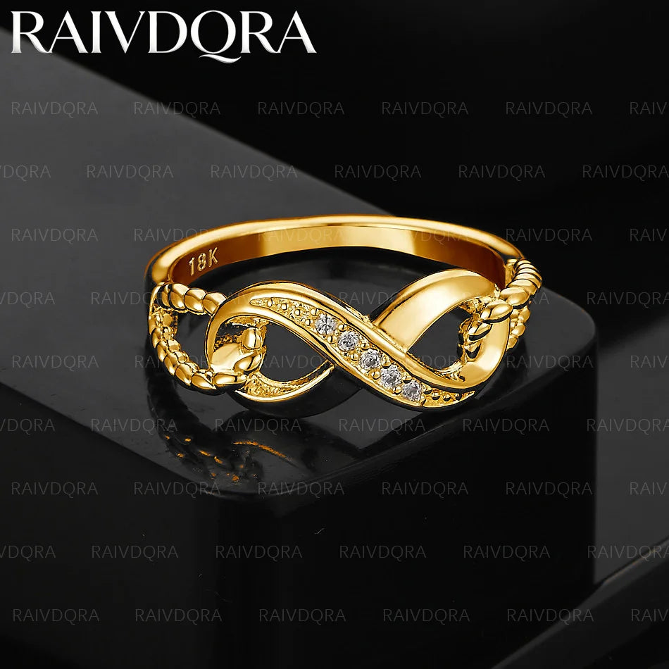Gold Plated Zircon Bowknot Ring