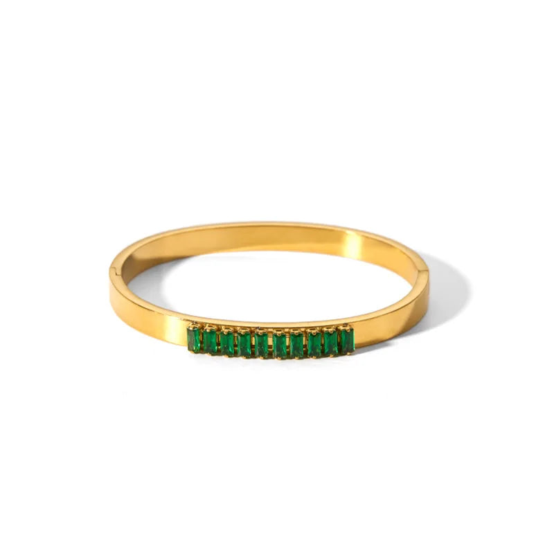 Elegant CZ Stainless Steel Women’s Bracelet