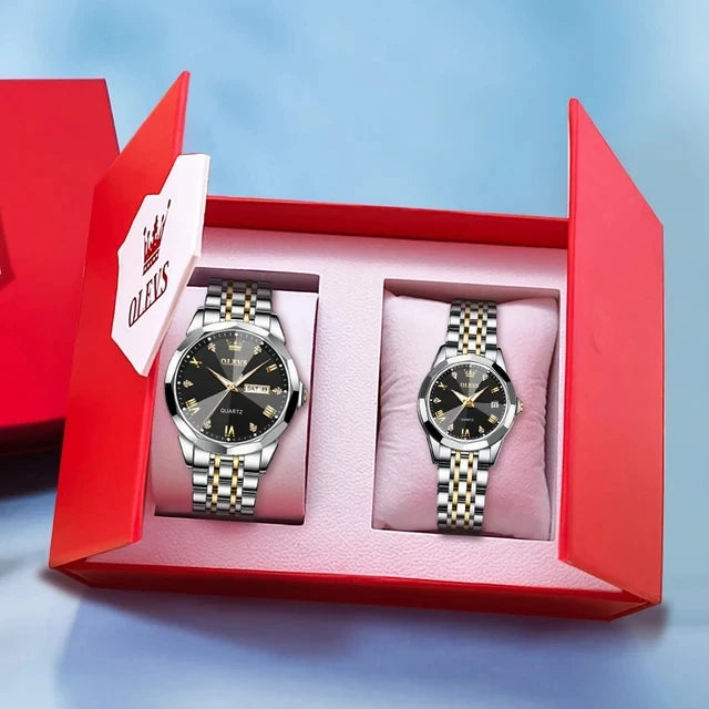 OLEVS 9931 Luxury Couple Quartz Watches