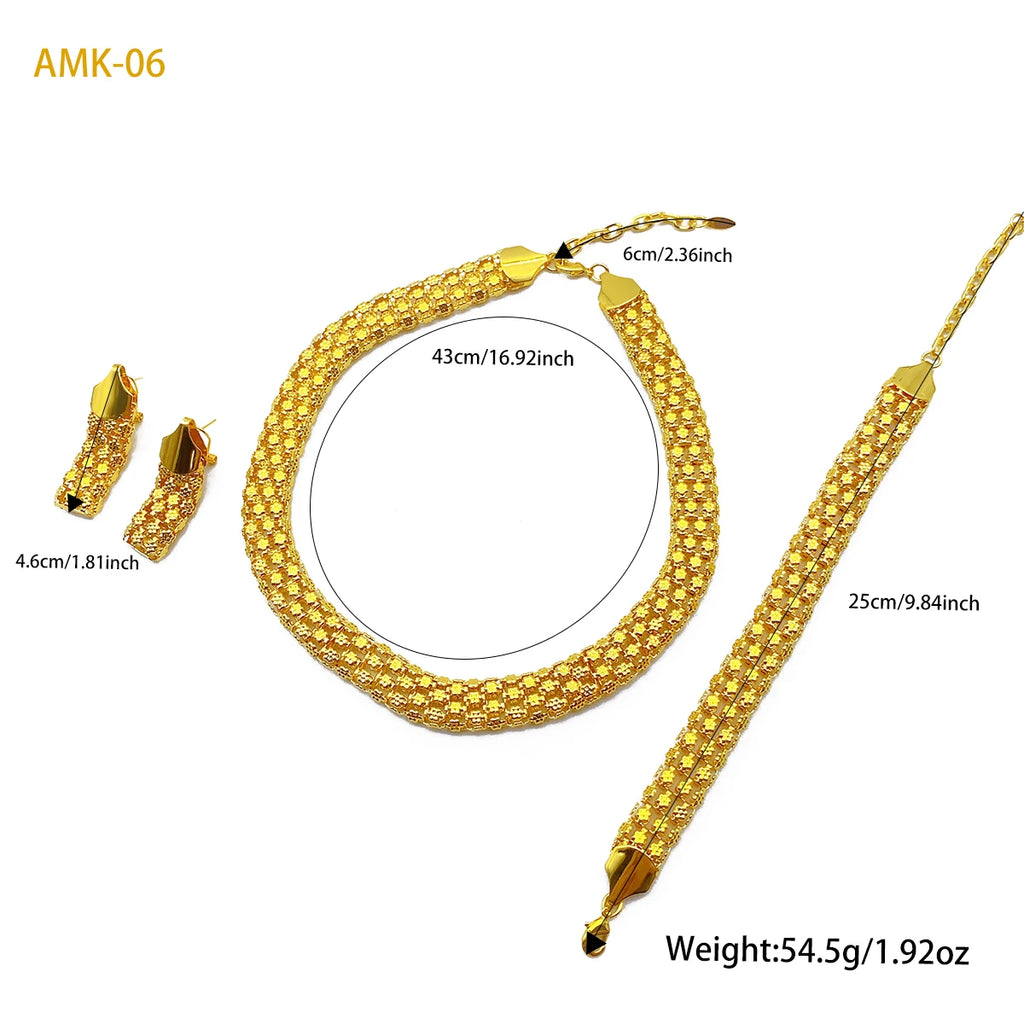 Gold-Tone Necklace and Earring Set