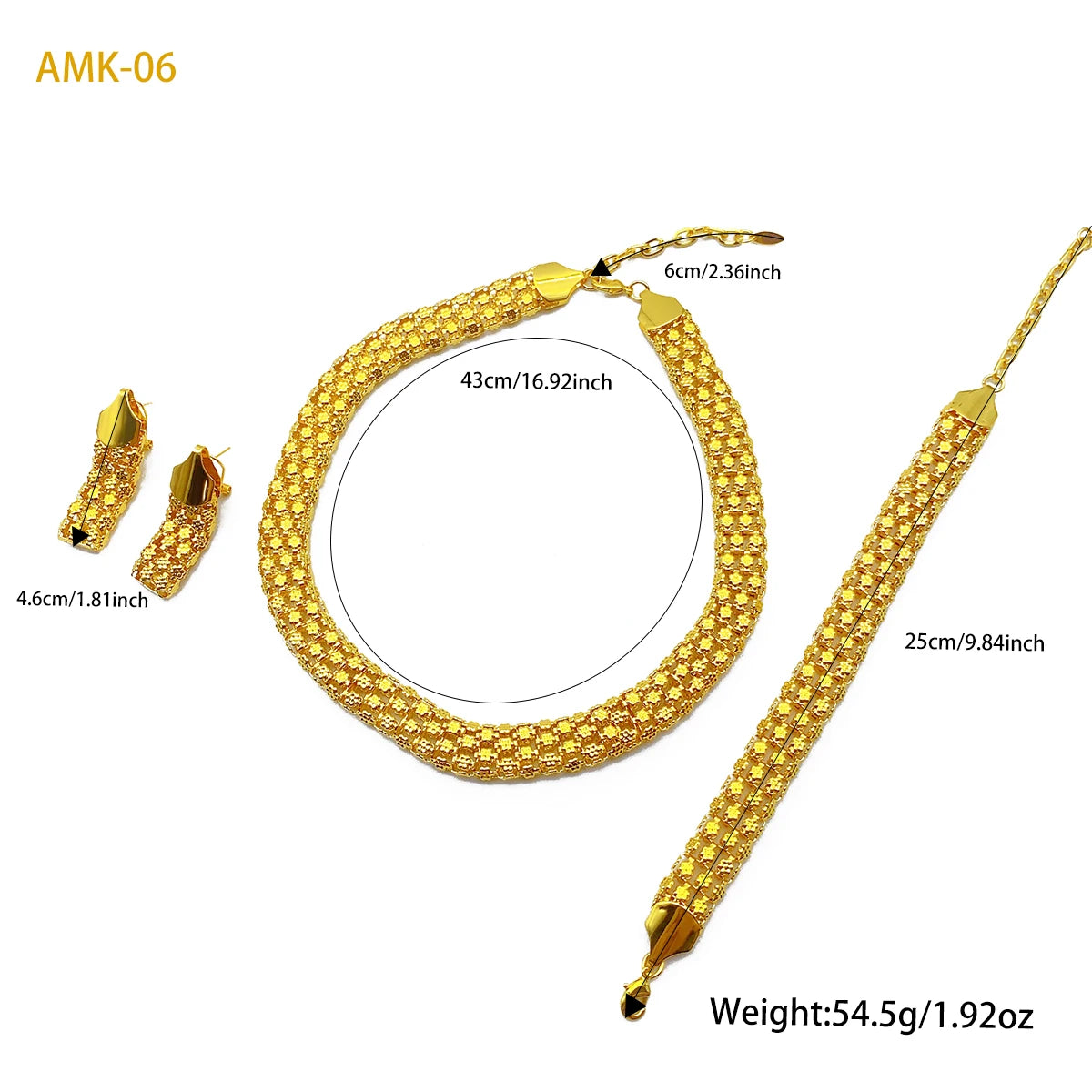 Gold-Tone Necklace and Earring Set