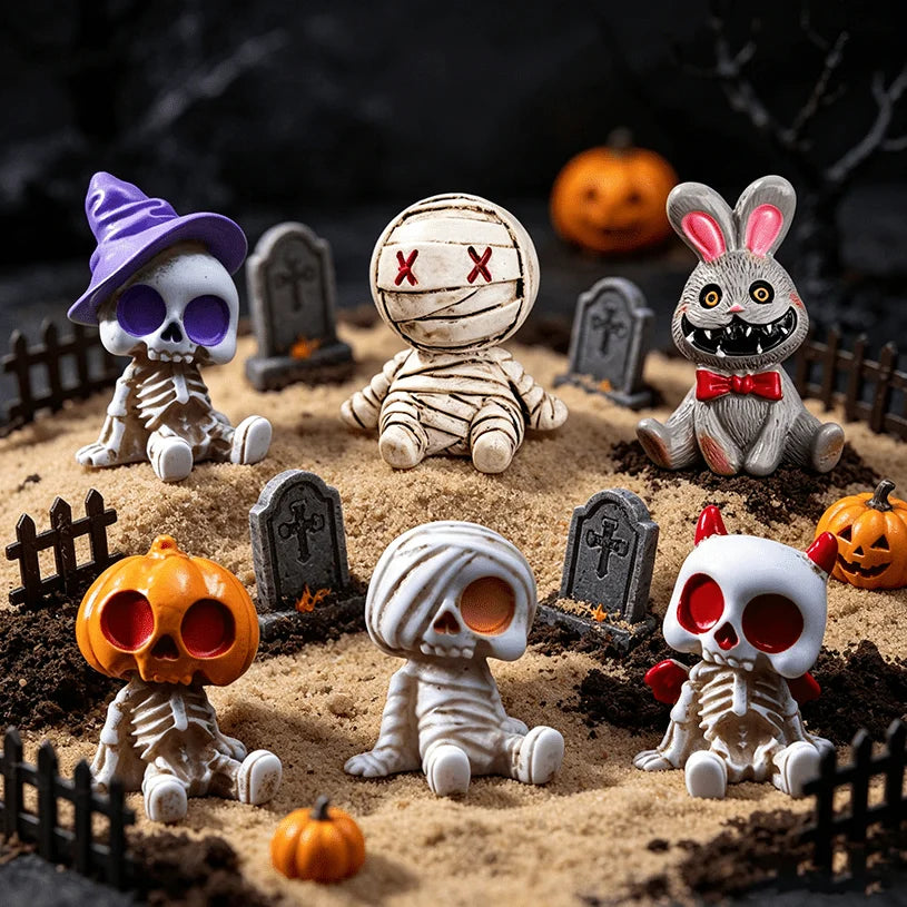 Skeleton and Mummy Figurines
