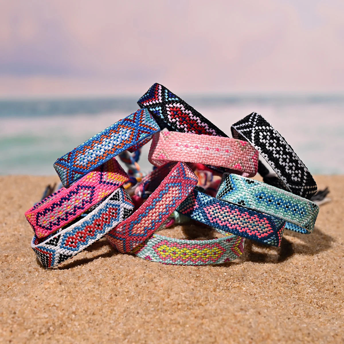 10-Piece Friendship Bracelet Set – Boho Design for Men & Women