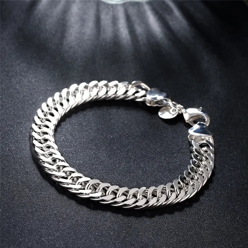 925 Sterling Silver Chain Bracelet for Men & Women – Elegant Classic Design