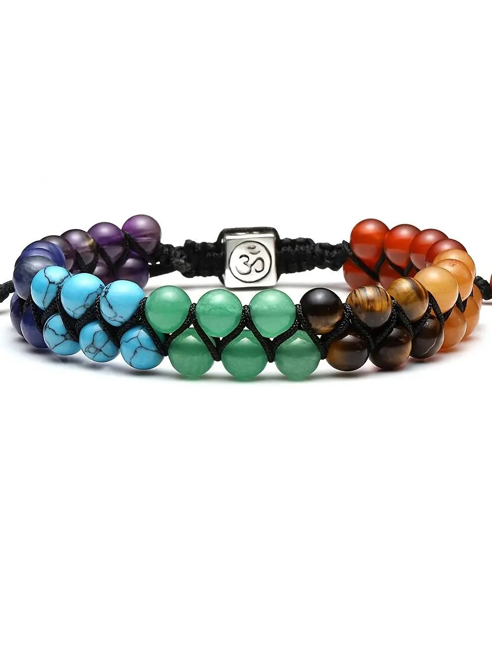 7 Chakra Crystal Bead Bracelet – Adjustable Yoga & Meditation Design