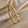 Gold Plated Rhinestone Cuff Bracelet