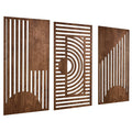 3-Piece Geometric Wooden Wall Art