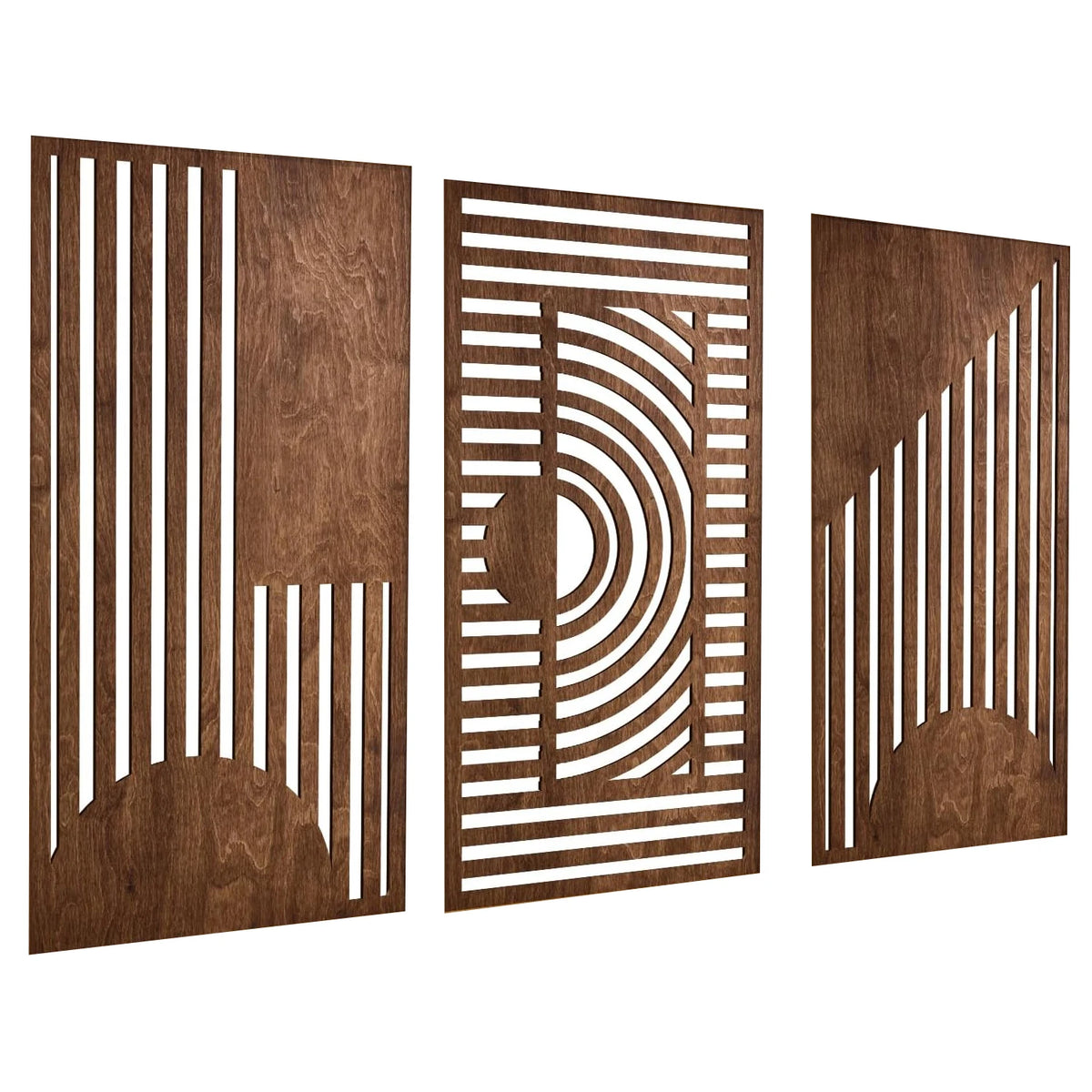 3-Piece Geometric Wooden Wall Art