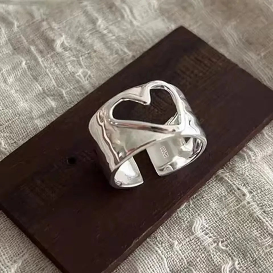925 Sterling Silver Retro Flower Ring