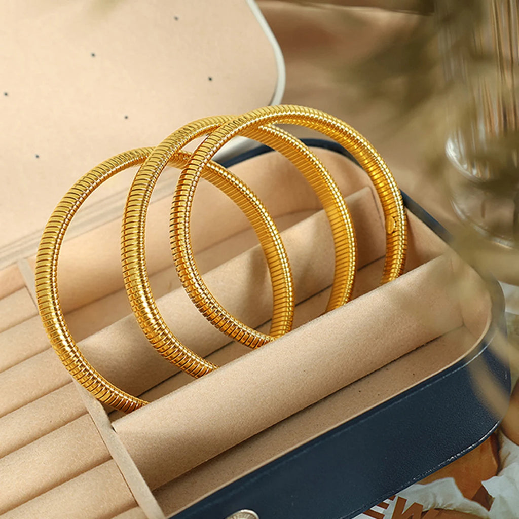 Waterproof Gold-Plated Stainless Steel Bracelet
