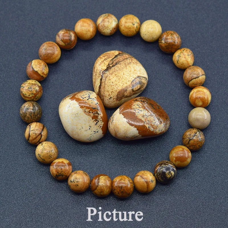 Natural Lapis Lazuli Bead Bracelet – Elegant Design for Men & Women