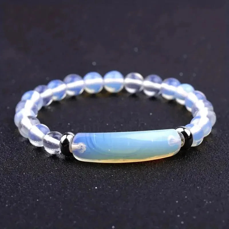 Turquoise & Malachite Stone Bracelet – Handmade Gemstone Design