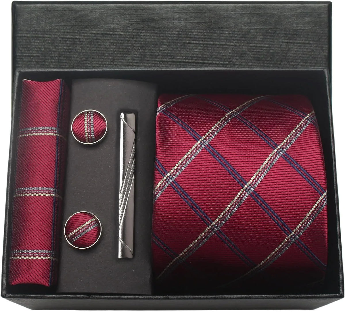 Men’s 100% Silk Tie Set with Gift Box