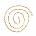 Dainty Gold Rope Chain Necklace 2–4mm