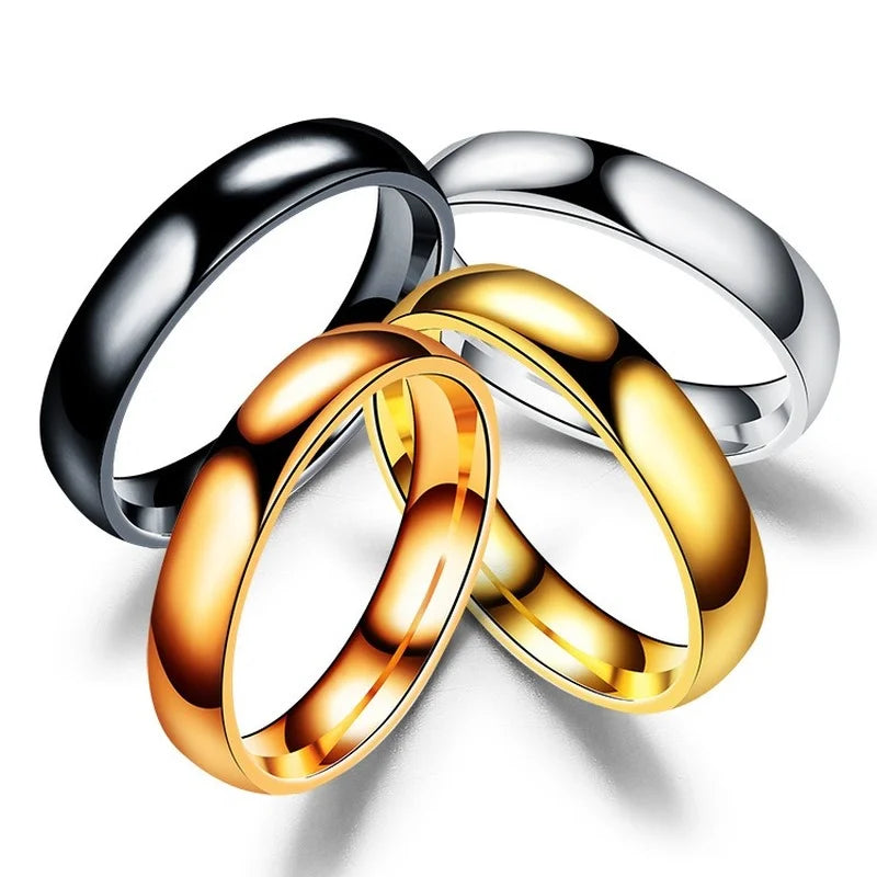 Minimalist Titanium Wedding Ring 4mm & 6mm