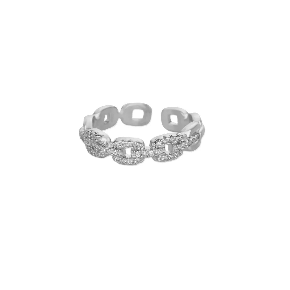 Gold CZ Stainless Steel Ring for Women
