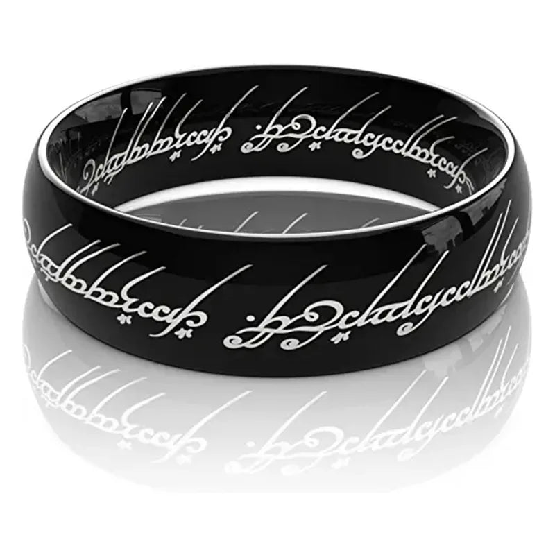 6mm Stainless Steel Laser Engraved Couple Rings