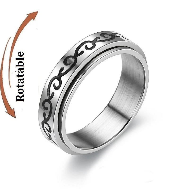 Stainless Steel Rotating Couple Spinner Rings