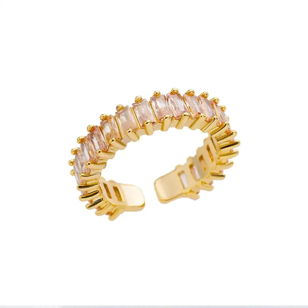 Gold Stainless Steel Classic Women's Ring