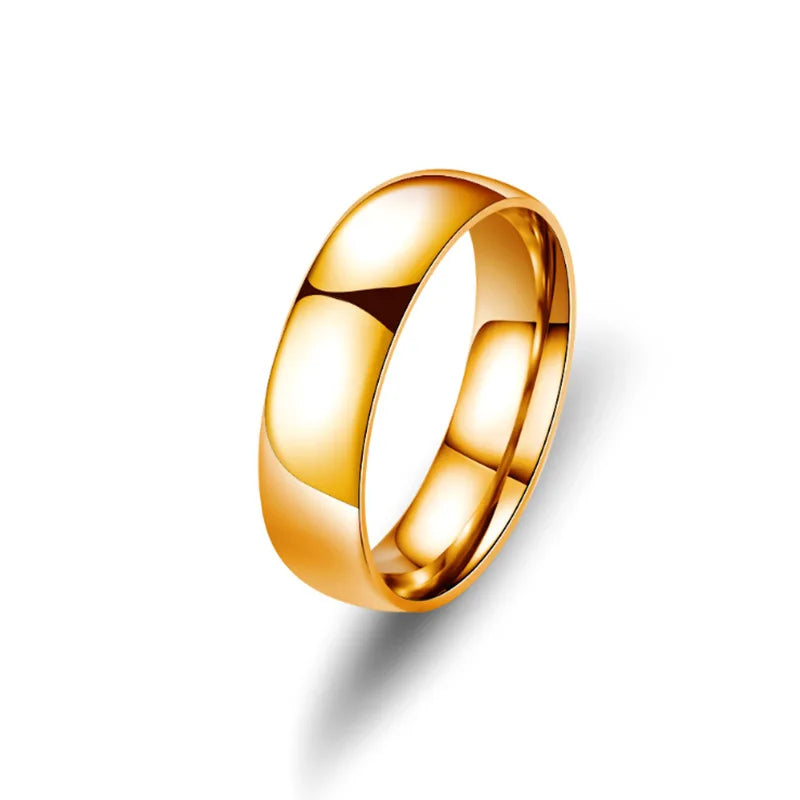 6mm Titanium Unisex Minimalist Wedding Ring