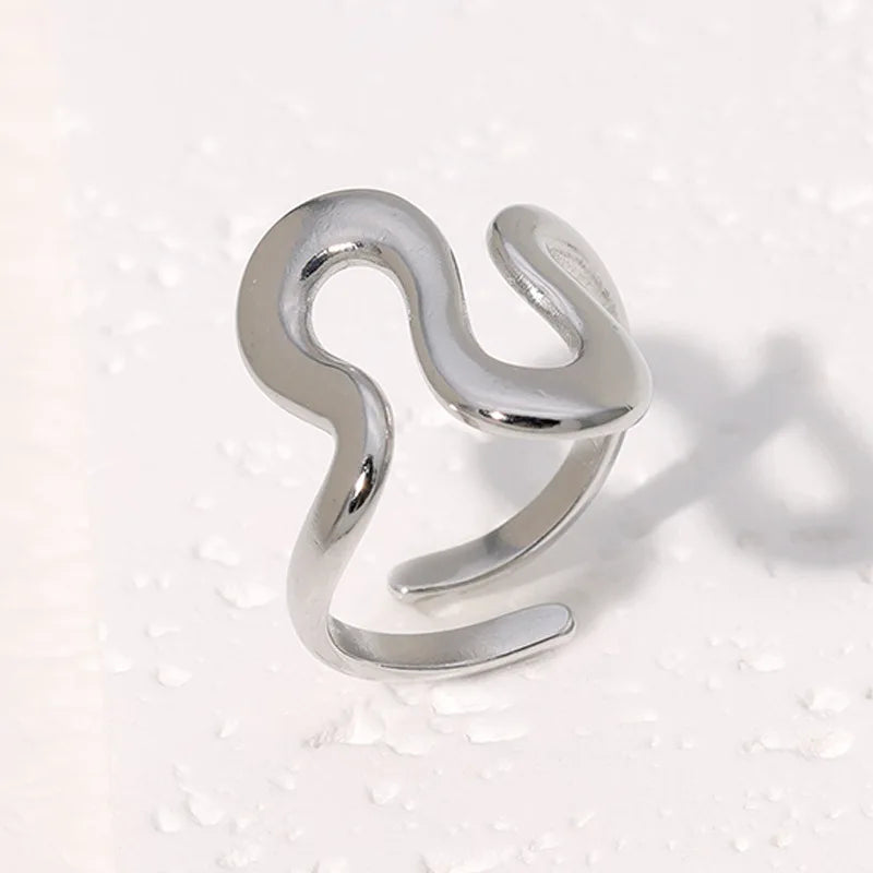 18K Gold Plated Stainless Steel Open Ring