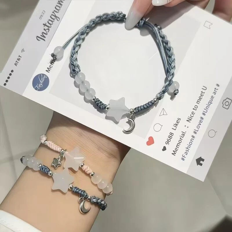Cute Resin Star Bracelet – Braided Design for Men & Women