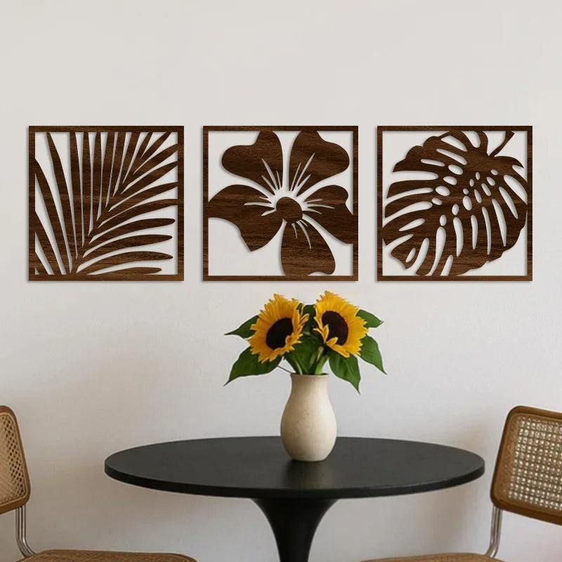 Jungle Leaves Wooden Wall Set