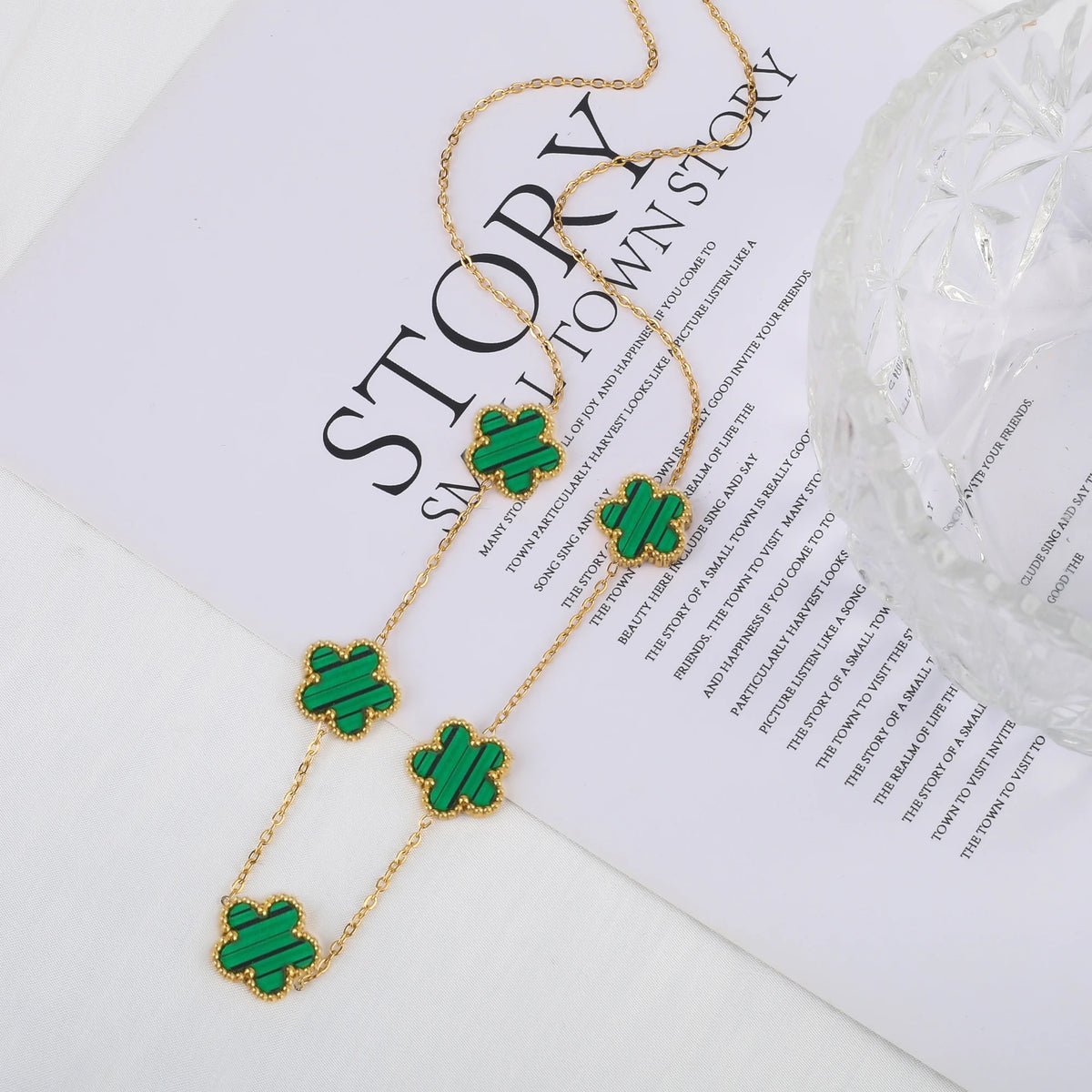 Clover Flower Adjustable Stainless Steel Bracelet