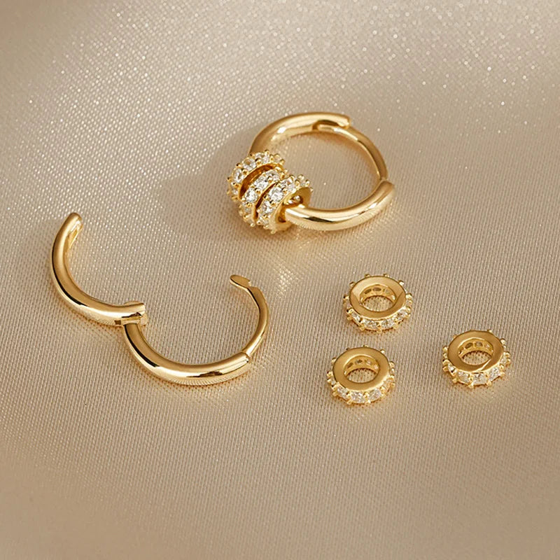 CZ Huggie Hoop Earrings
